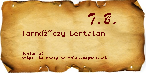 Tarnóczy Bertalan névjegykártya